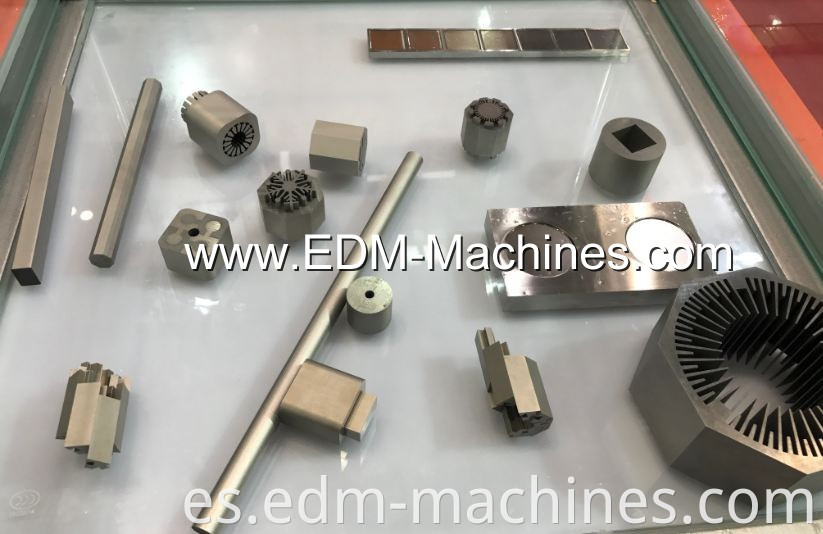 wire edm machine cutting sample